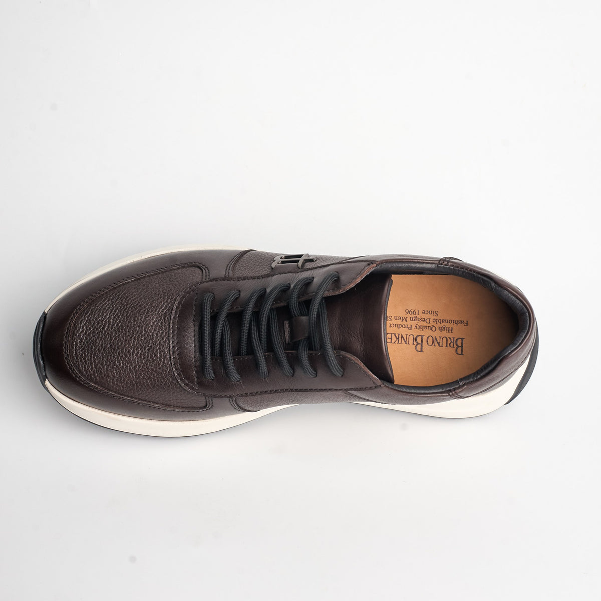 BB-002 DarkBrown - Leather Runner Sneaker - Bruno Bunker