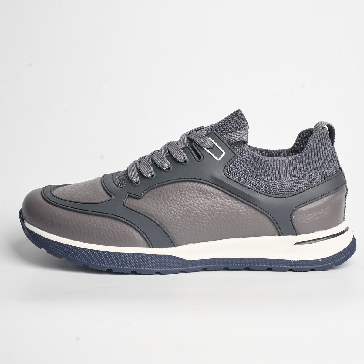 BB-007 Grey - Knit-Collar Runner Sneaker - Bruno Bunker