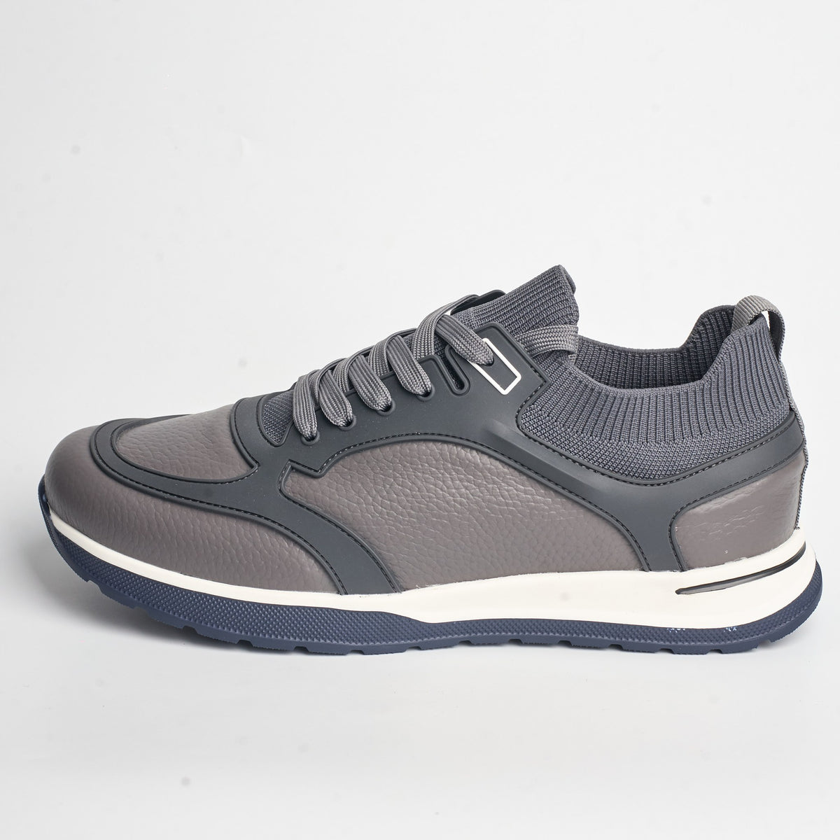BB-007 Grey - Knit-Collar Runner Sneaker - Bruno Bunker