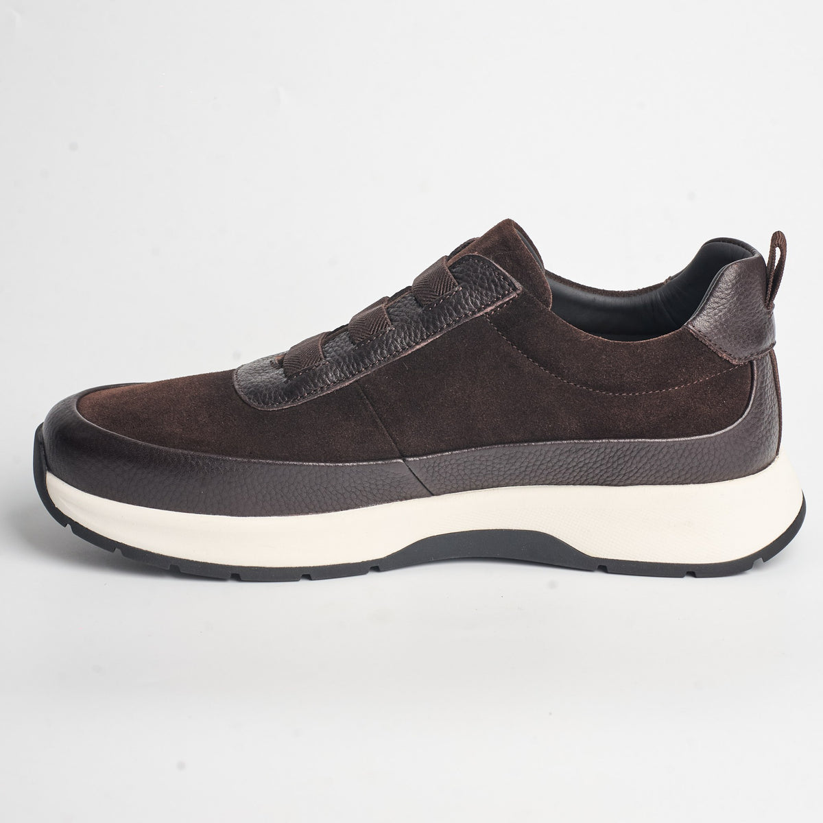 BB-009 DarkBrown - Suede Elastic Slip-On - Bruno Bunker