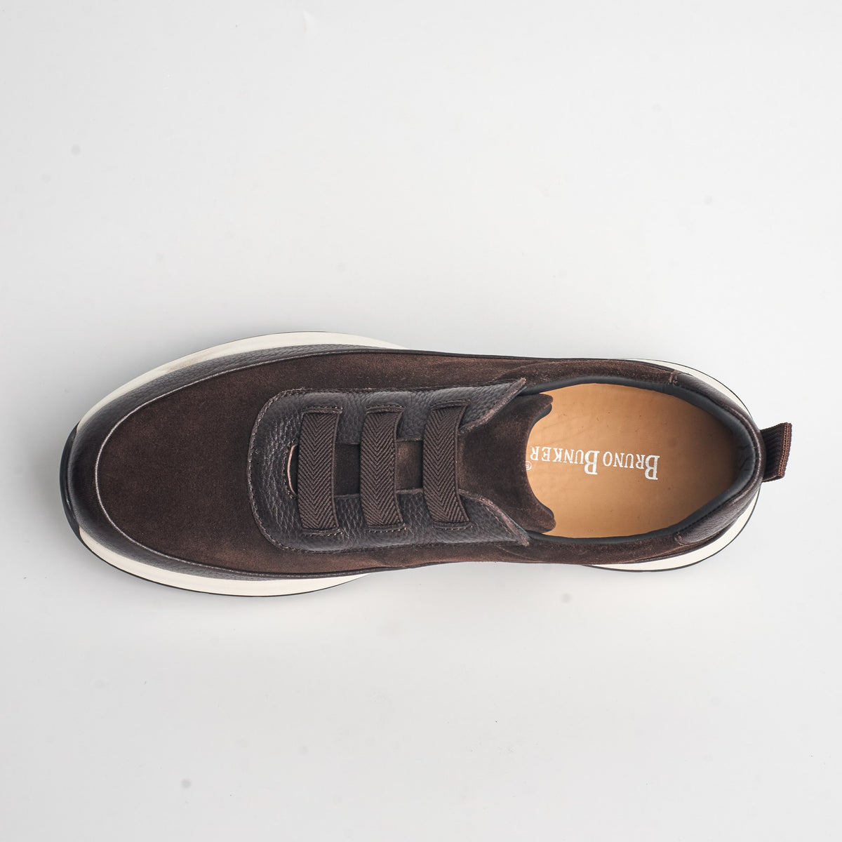 BB-009 DarkBrown - Suede Elastic Slip-On - Bruno Bunker