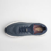 BB-010 Navy - Knit-Collar Wave-Sole Sneaker - Bruno Bunker