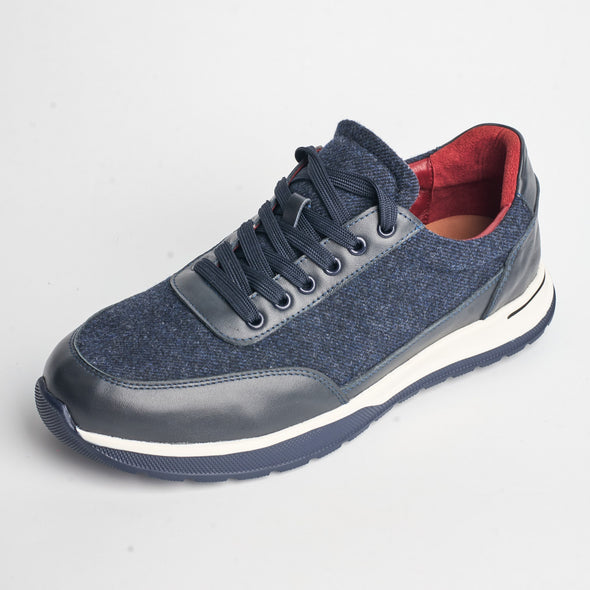 BB-012 Navy - Tweed Panel Runner - Bruno Bunker
