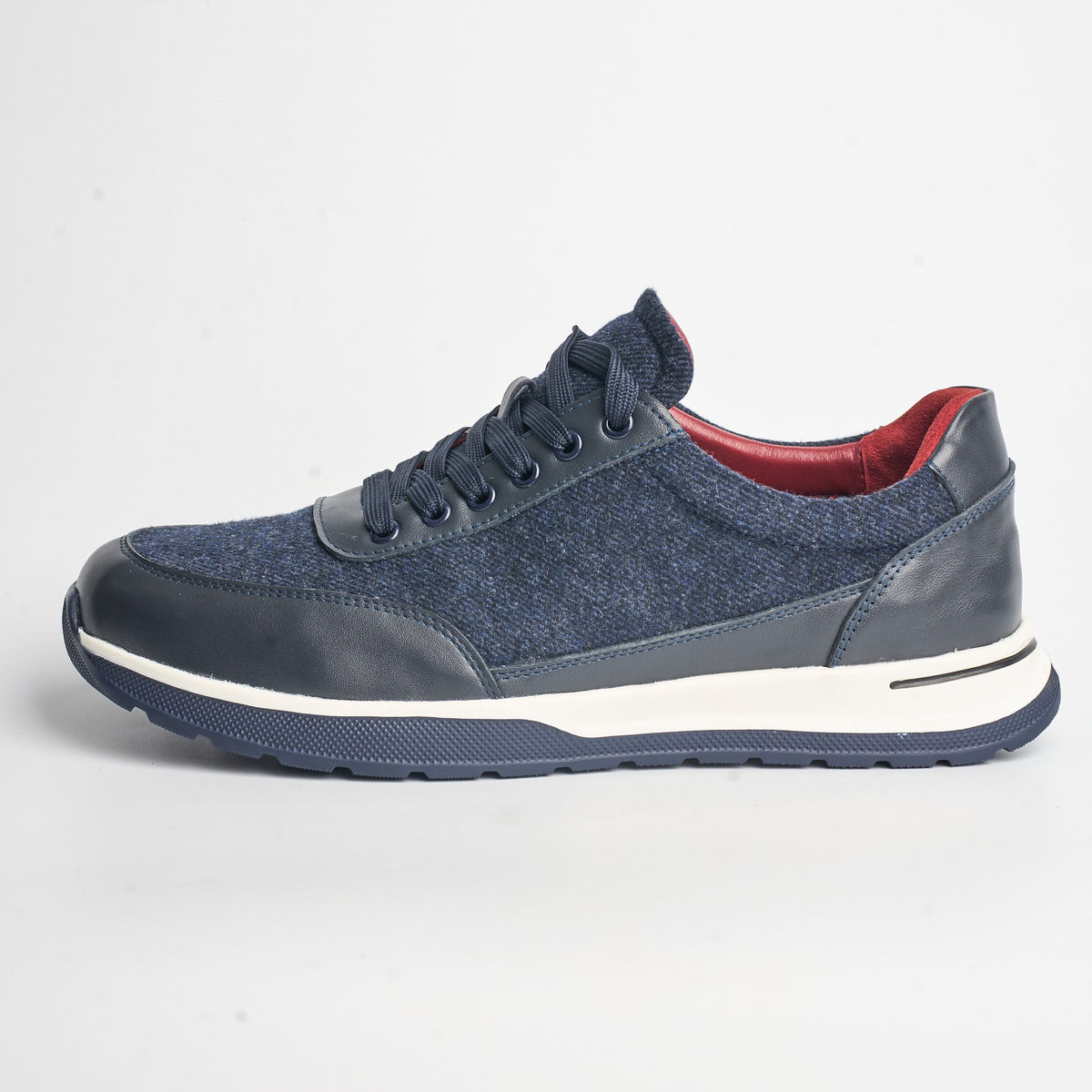 BB-012 Navy - Tweed Panel Runner - Bruno Bunker