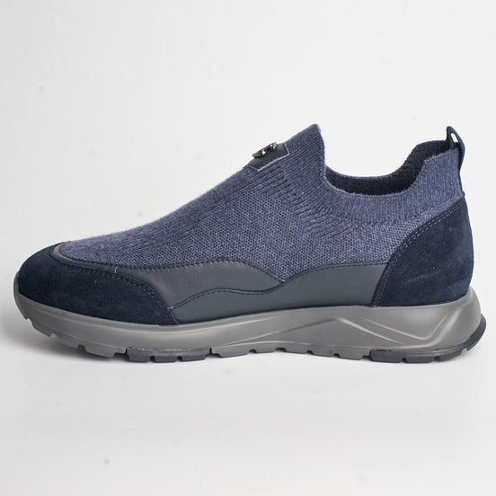 BB-014 Navy - Knit Suede Slip-On - Bruno Bunker