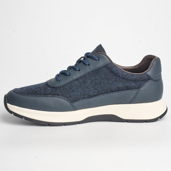 BB-018 Navy - Tweed Low-Top Runner - Bruno Bunker