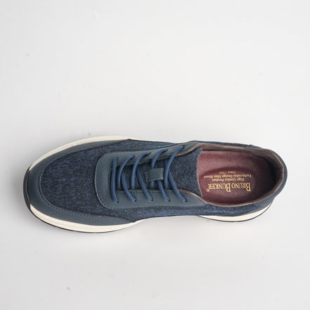 BB-018 Navy - Tweed Low-Top Runner - Bruno Bunker