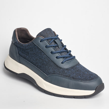 BB-018 Navy - Tweed Low-Top Runner - Bruno Bunker