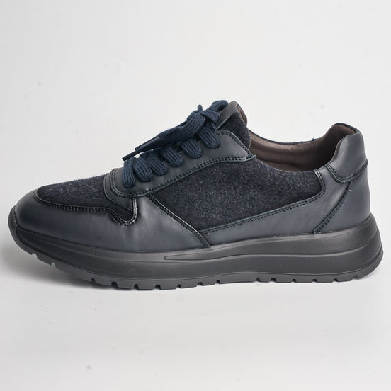 BB-019 Navy - Tweed Flat Sneaker - Bruno Bunker