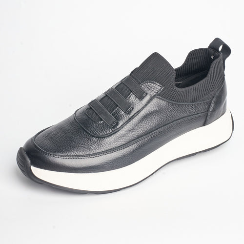 BB-028 Black - Knit Elastic Slip-On Sneaker - Bruno Bunker