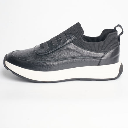BB-028 Black - Knit Elastic Slip-On Sneaker - Bruno Bunker