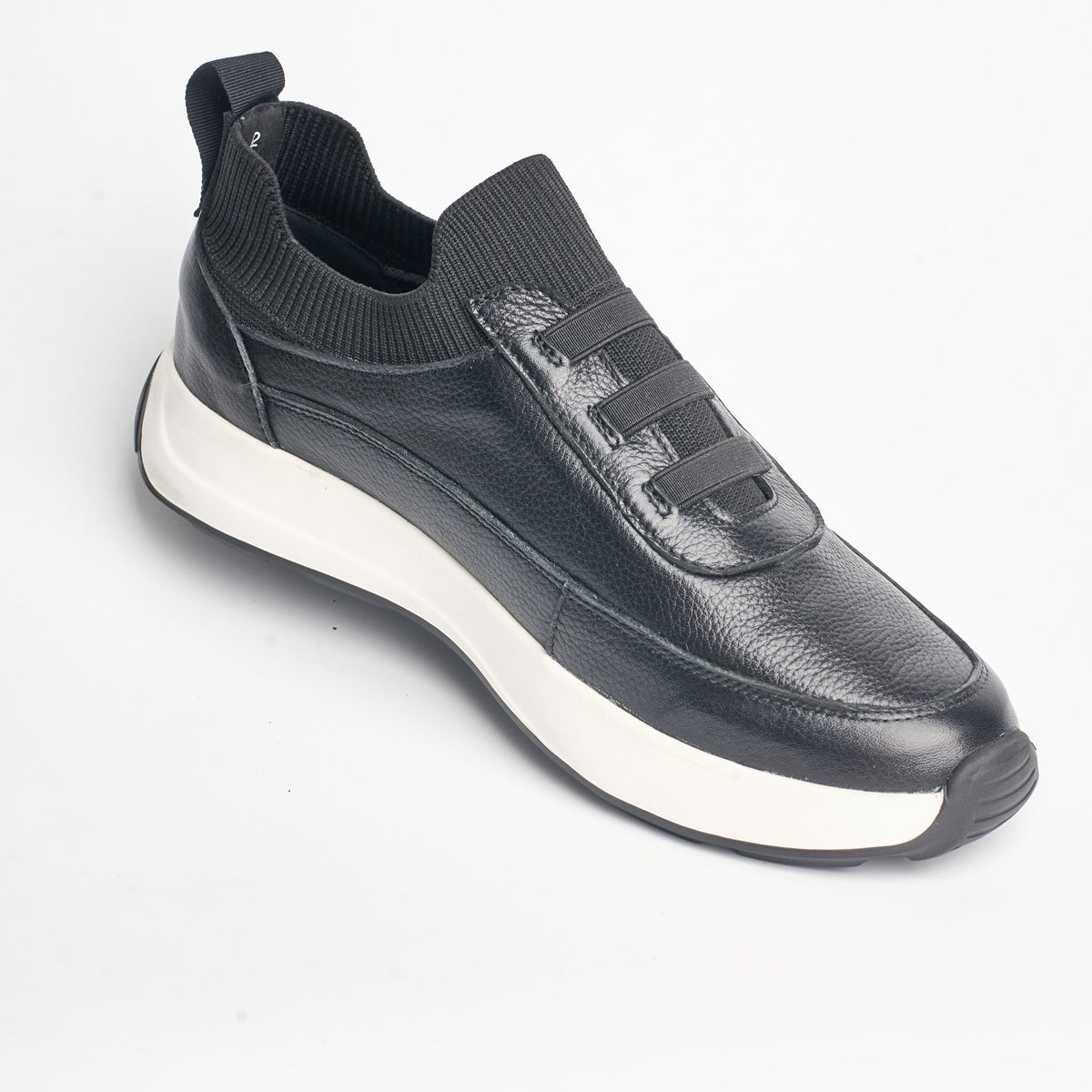BB-028 Black - Knit Elastic Slip-On Sneaker - Bruno Bunker