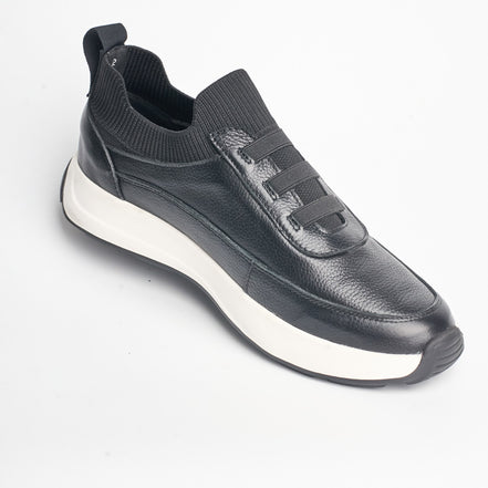BB-028 Black - Knit Elastic Slip-On Sneaker - Bruno Bunker