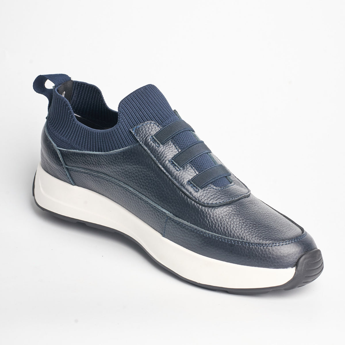BB-028 Navy - Knit Elastic Slip-On Sneaker - Bruno Bunker