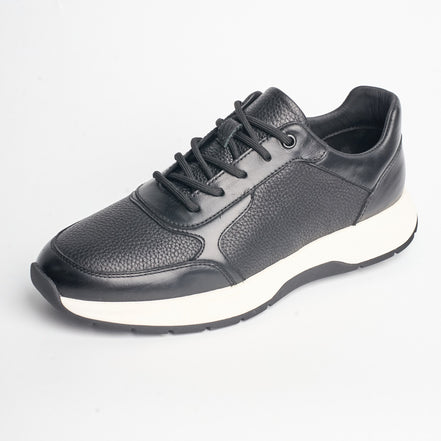 BB-029 Black - Perforated Leather Derby - Bruno Bunker
