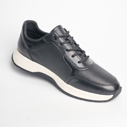 BB-029 Black - Perforated Leather Derby - Bruno Bunker