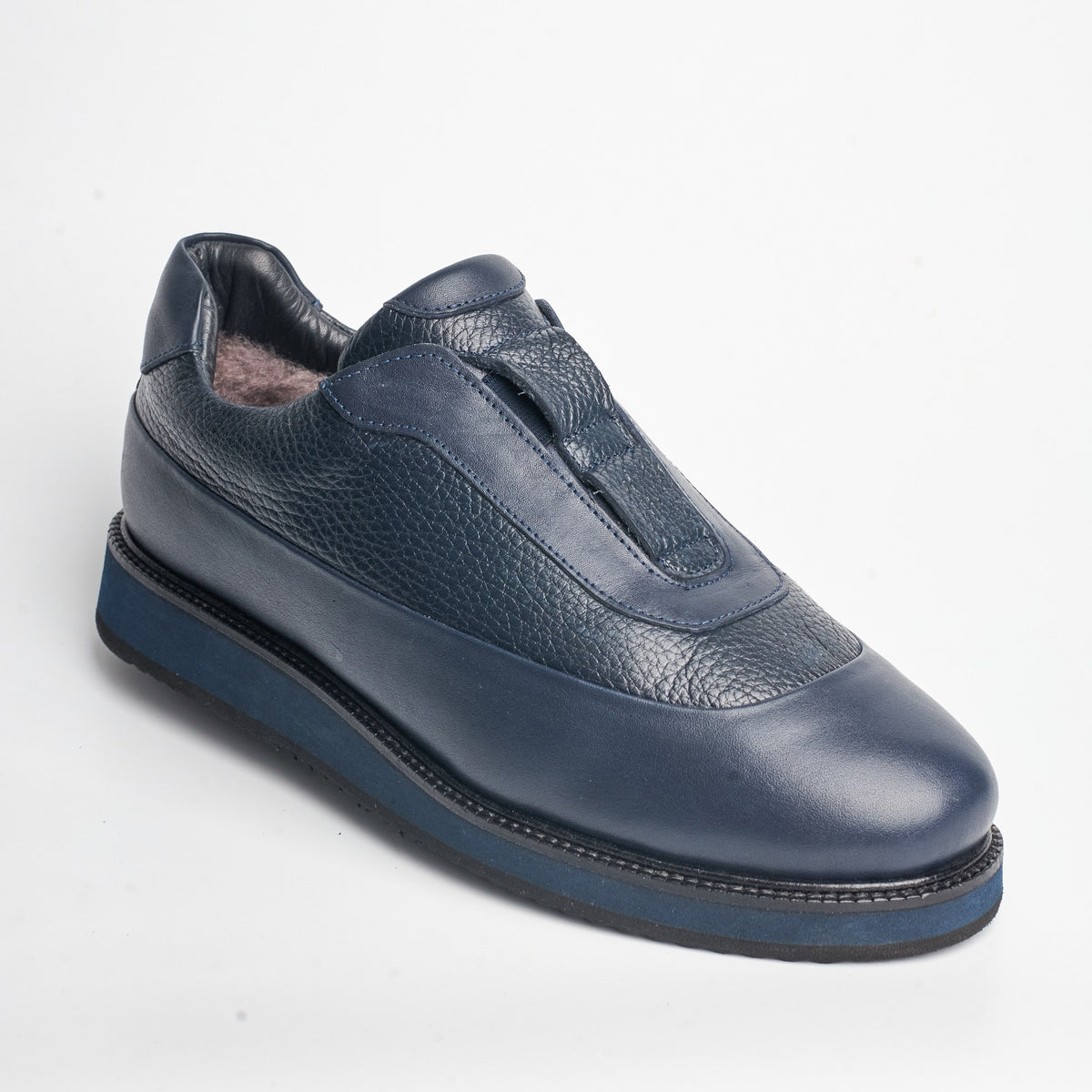 BB-030 Navy - Hidden-Lace Sneaker - Bruno Bunker