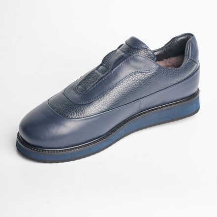 BB-030 Navy - Hidden-Lace Sneaker - Bruno Bunker