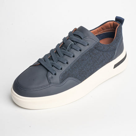 BB-031 Navy - Flannel Court Sneaker - Bruno Bunker