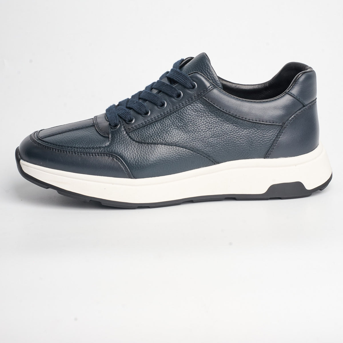 BB-036 Navy - Seam-Detail Lace Sneaker - Bruno Bunker