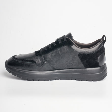 BB-042 Black - Suede Heel-Patch Derby - Bruno Bunker