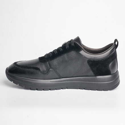 BB-042 Black - Suede Heel-Patch Derby - Bruno Bunker