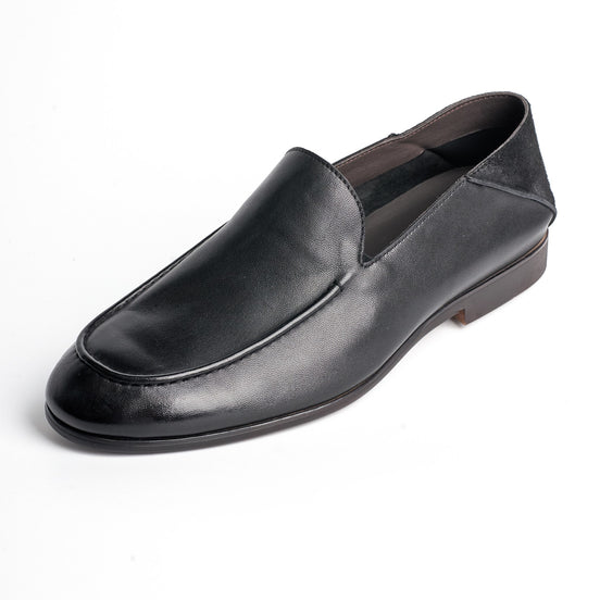 BB-045 Black - Soft Collapsed-Heel Loafer - Bruno Bunker