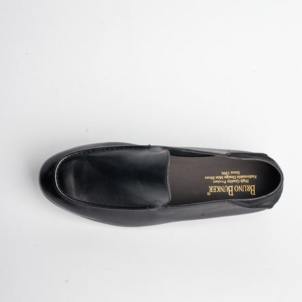 BB-045 Black - Soft Collapsed-Heel Loafer - Bruno Bunker