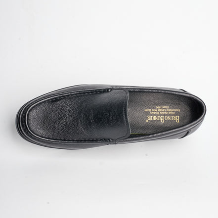 BB-047 Black - Moc-Toe Dress Slip-On - Bruno Bunker