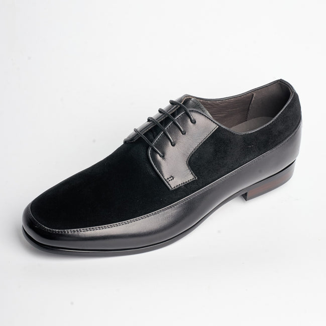 BB-049 Black - Suede Panel Derby - Bruno Bunker