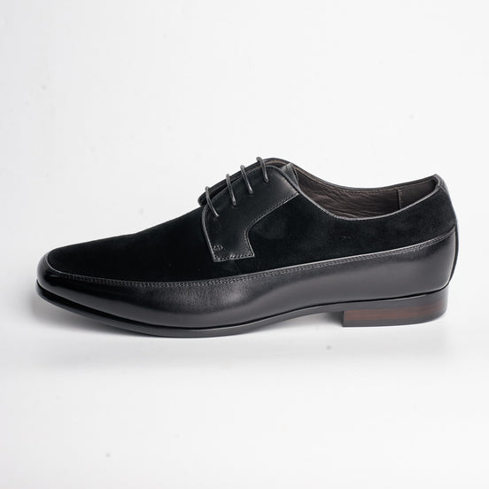 BB-049 Black - Suede Panel Derby - Bruno Bunker