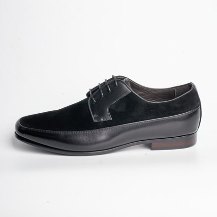 BB-049 Black - Suede Panel Derby - Bruno Bunker