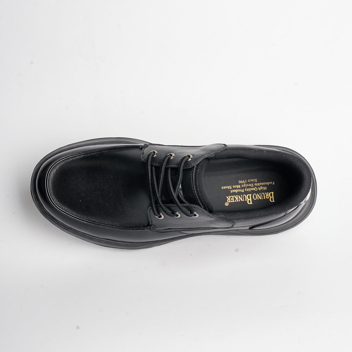 BB-050 Black - Moc-Toe Wave-Sole Derby - Bruno Bunker