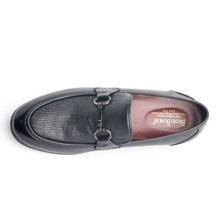 BB-054 Black - Leather Bit Loafer - Bruno Bunker