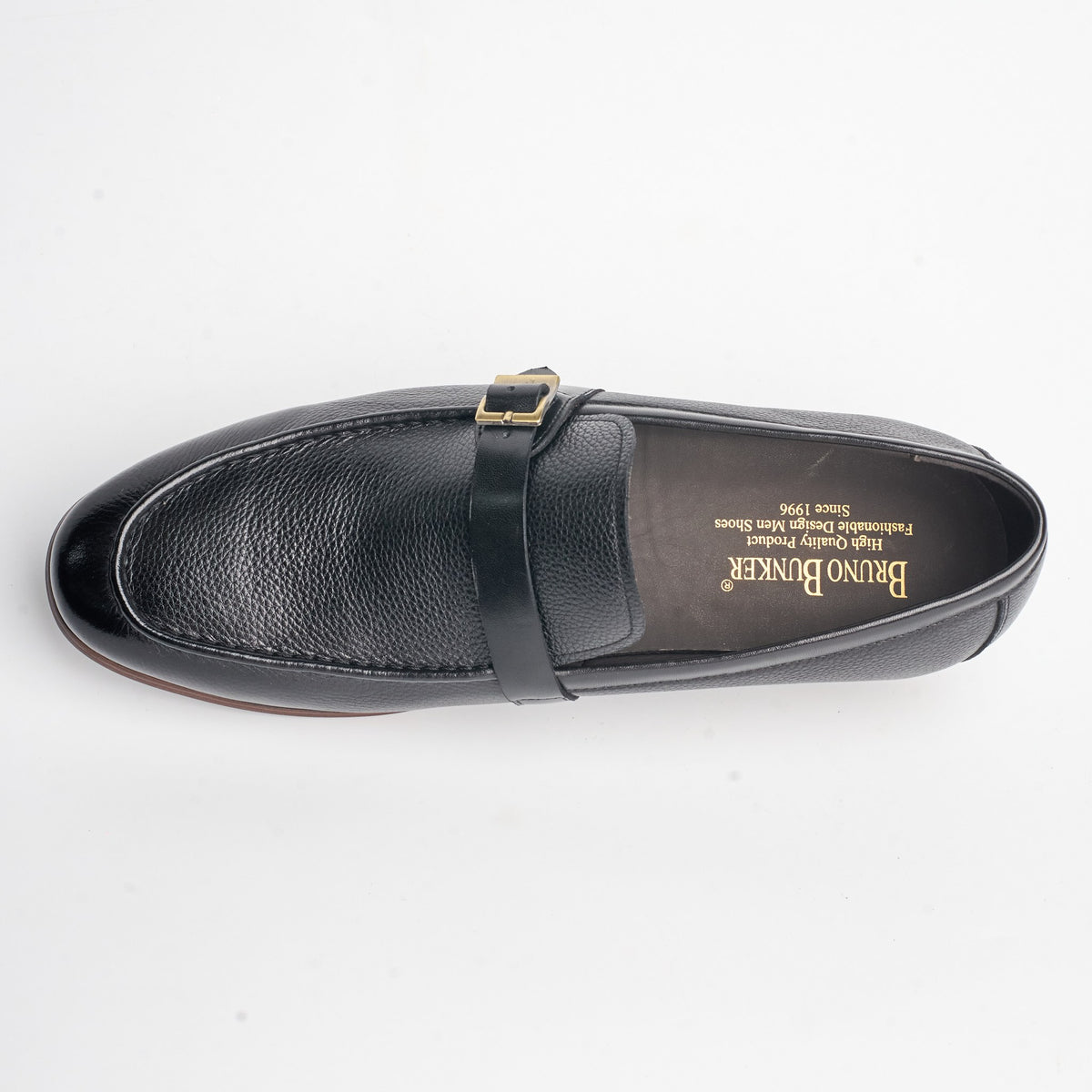 BB-055 Black - Logo Buckle Loafer - Bruno Bunker