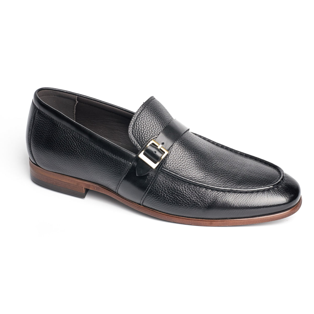 BB-055 Black - Logo Buckle Loafer - Bruno Bunker