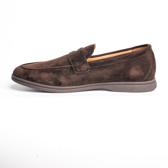 BB-059 Brown - Suede Penny Loafer - Bruno Bunker