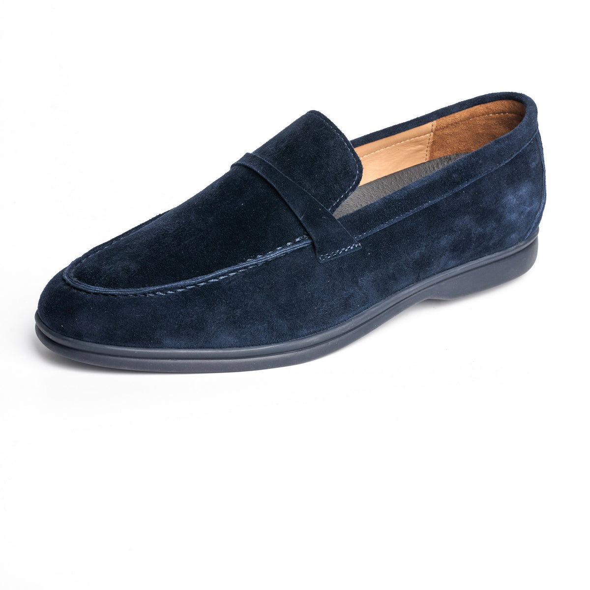 BB-059 Navy - Suede Penny Loafer - Bruno Bunker