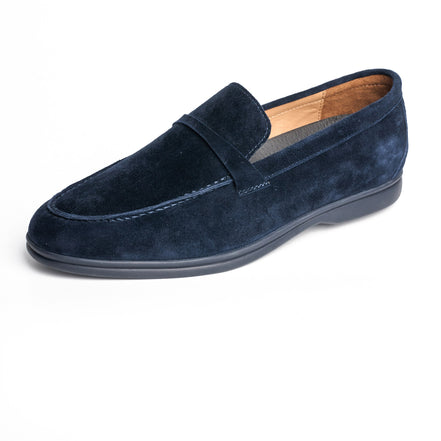 BB-059 Navy - Suede Penny Loafer - Bruno Bunker