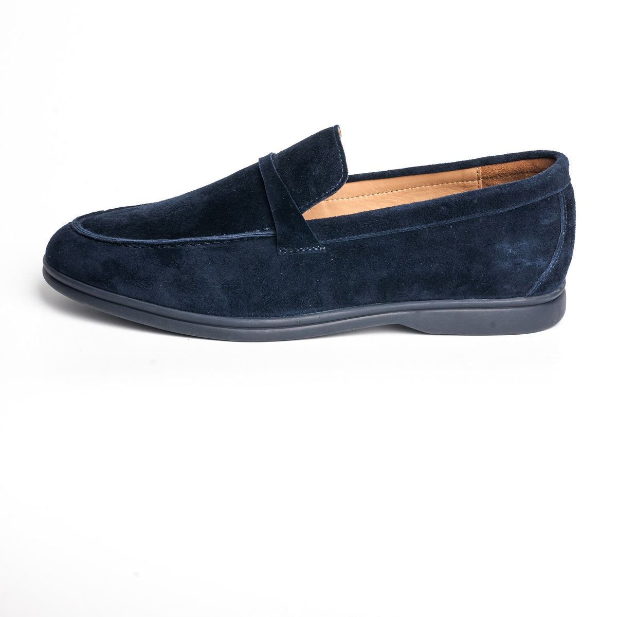 BB-059 Navy - Suede Penny Loafer - Bruno Bunker