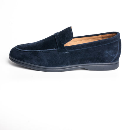 BB-059 Navy - Suede Penny Loafer - Bruno Bunker