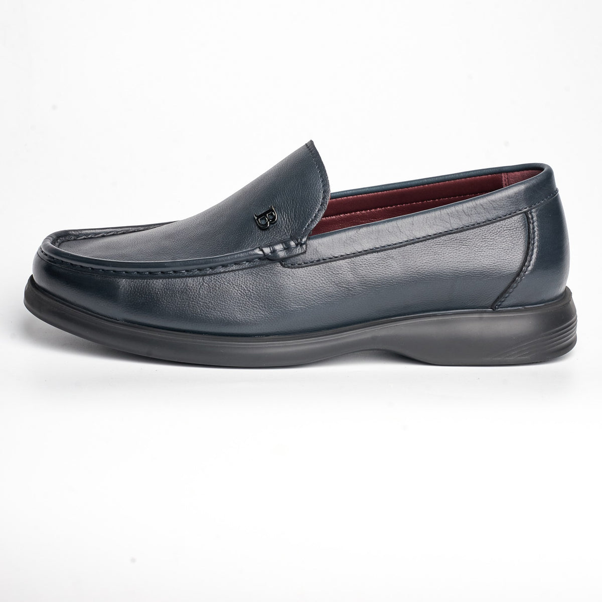 BB-062 Navy - Comfort Logo Moc Loafer - Bruno Bunker