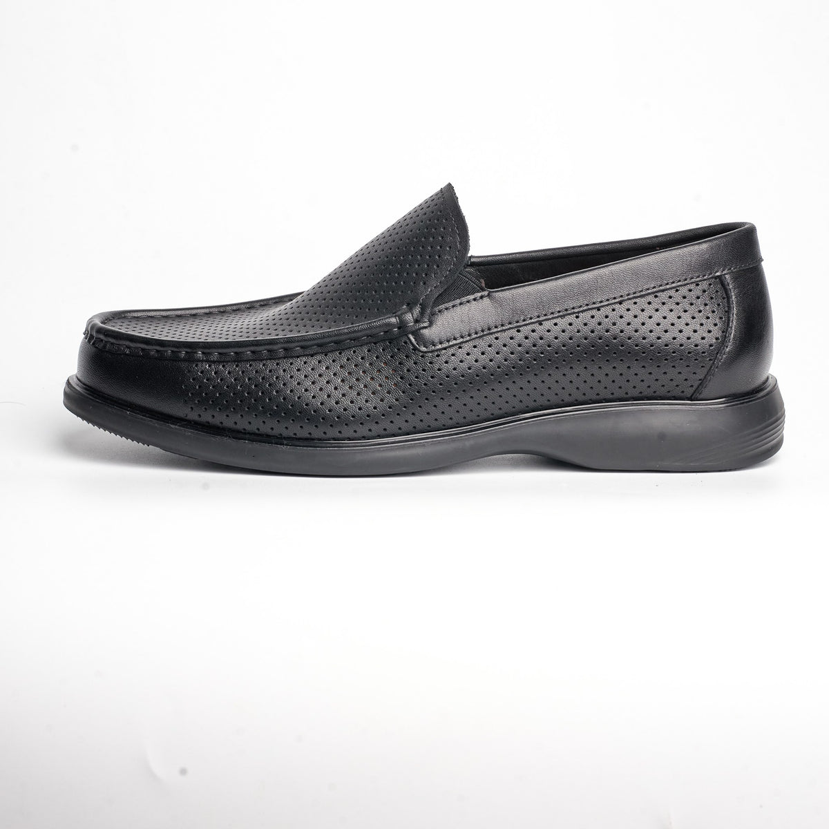 BB-064 Black Perforated - Comfort Venetian Loafer - Bruno Bunker