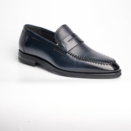 BB-068 Navy - Apron-Toe Dress Penny Loafer - Bruno Bunker