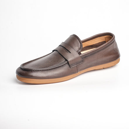 BB-072 Brown - Contrast-Sole Penny Loafer - Bruno Bunker