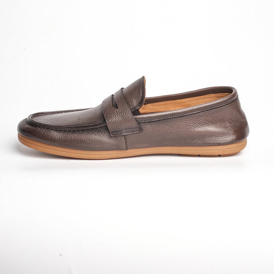 BB-072 Brown - Contrast-Sole Penny Loafer - Bruno Bunker