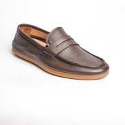 BB-072 Brown - Contrast-Sole Penny Loafer - Bruno Bunker