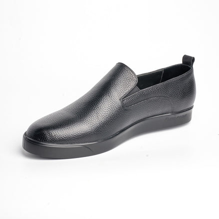 BB-073 Black - Leather Slip-On Sneaker - Bruno Bunker