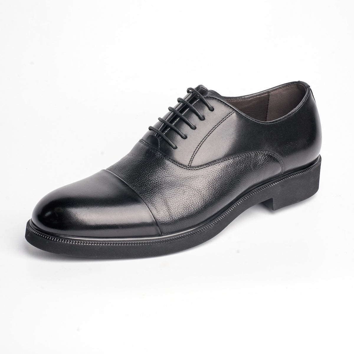BB-075 Black - Classic Cap-Toe Oxford - Bruno Bunker