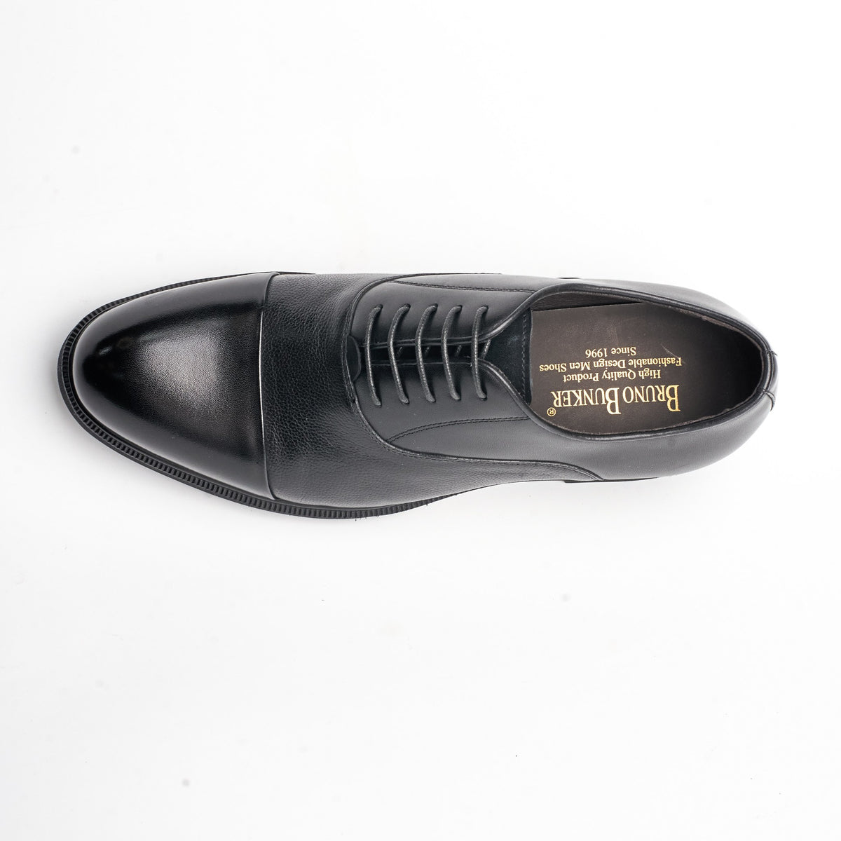 BB-075 Black - Classic Cap-Toe Oxford - Bruno Bunker